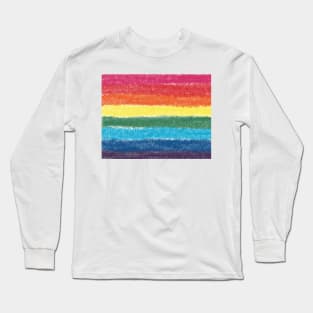 LGBTQ+ Crosshatch Pride Flag Long Sleeve T-Shirt